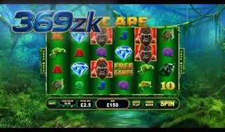 Tampilan visual slot Epic Ape dengan tema hutan rimba dan simbol-simbol ikonik.